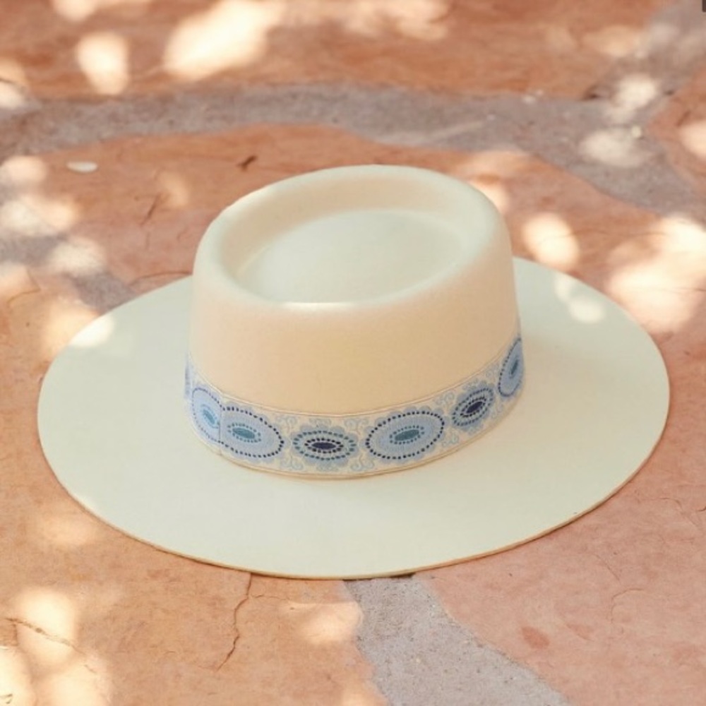Lack of Color Azure Lolita Ivory Boater Hat